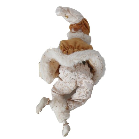 Vintage Santa Claus Figure Table Top Shelf Sitter Father Christmas With Horn - Picture 4 of 7